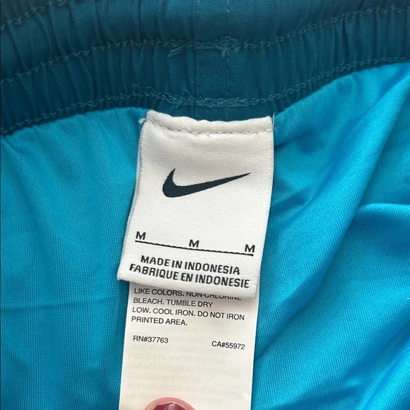 Nike Teal and Pink Swim Shorts - Picture 2 of 7